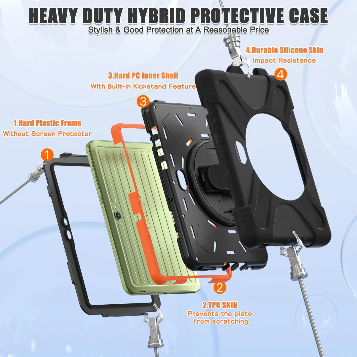 Rugged Rotating Handheld Anti-Fall Tablet Cover