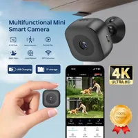Mini caméra de sécurité 4K, Vision nocturne polychrome, moniteur WiFi haute définition, étanche, détection de mouvement, Surveillance à domicile 1
