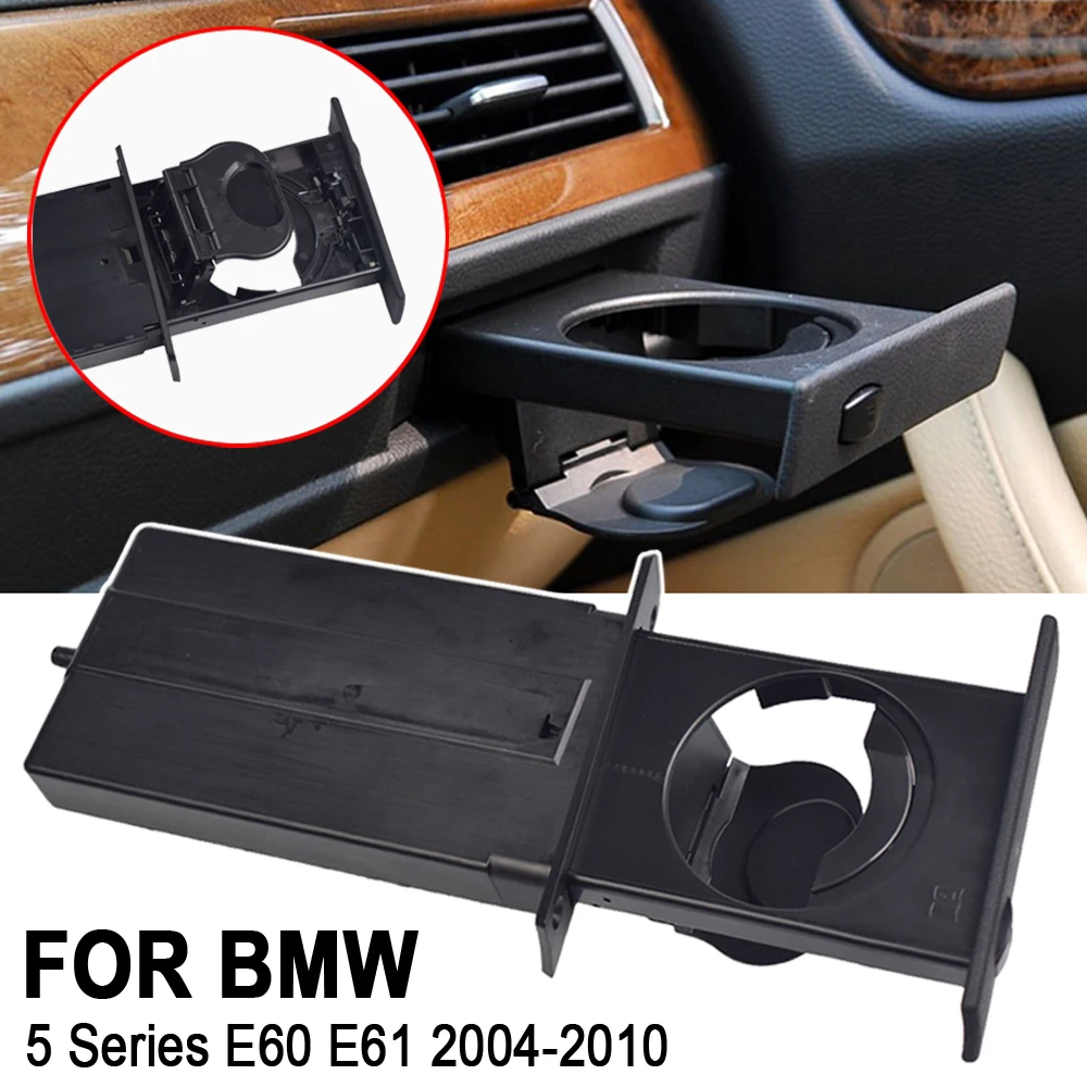 Voor Links Rechts Bekerhouder Drinken Rack Zwart Houders Voor BMW E60 E61 M5 525i 528i 530i 535i 2002-2010 51459125626