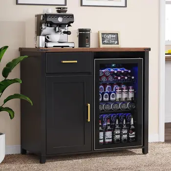 Mini Fridge Cabinet with Storage 1