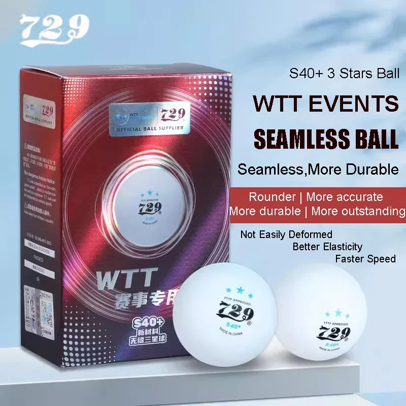 7293StarsSeamlessTableTennisBall40ABSNewMaterialITTF