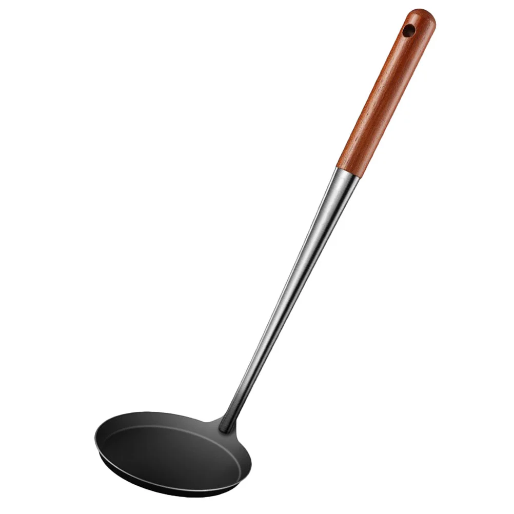 

Stainless Steel Cake Spoon Home Fried Snack Non-stick Frying Metal Scoop Pancake Oil Spoons for Long Handle Kitchen