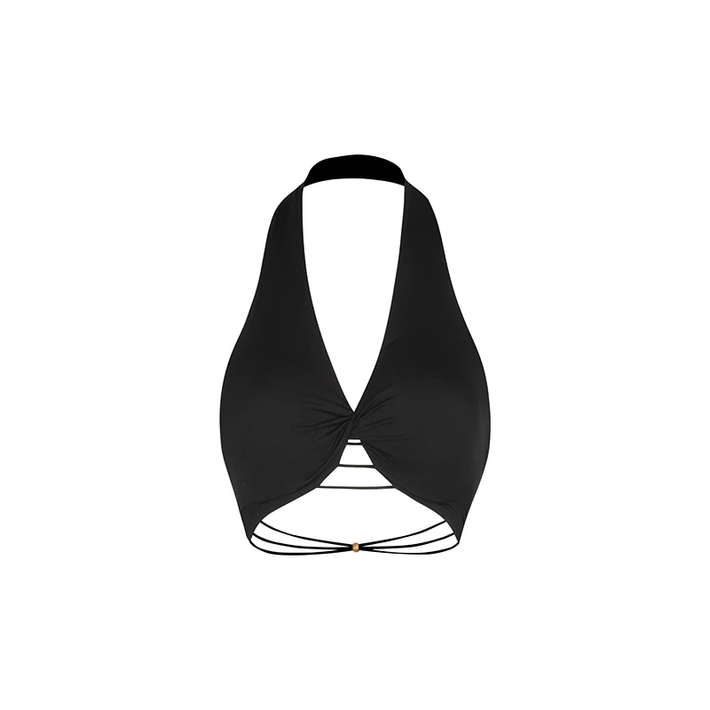 UK Latin Dance Dress for Women - Summer Halter Neck Sleeveless Top with Built-in Bra, Practice Wear Ballroom dance costumes