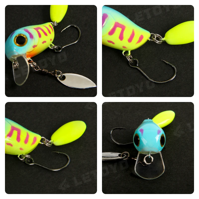 LETOYO Floating Micro Crankbaits 30mm2g Artificial Surface Wake