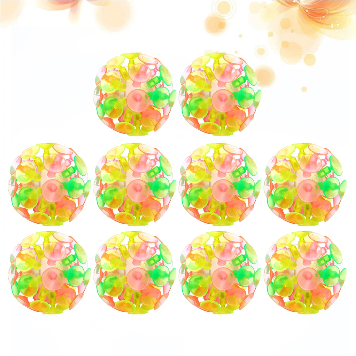 

10 Pcs Suction Cup Balls for Children Fun Bounce PVC Cup Creative