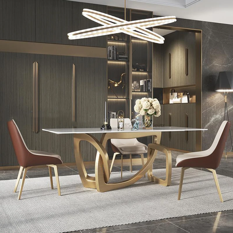 

Дизайнерский классический обеденный стол, креативная Роскошная высококачественная мебель для ресторана и кухни, мраморные удобные наборы стульев для 2-4 человек