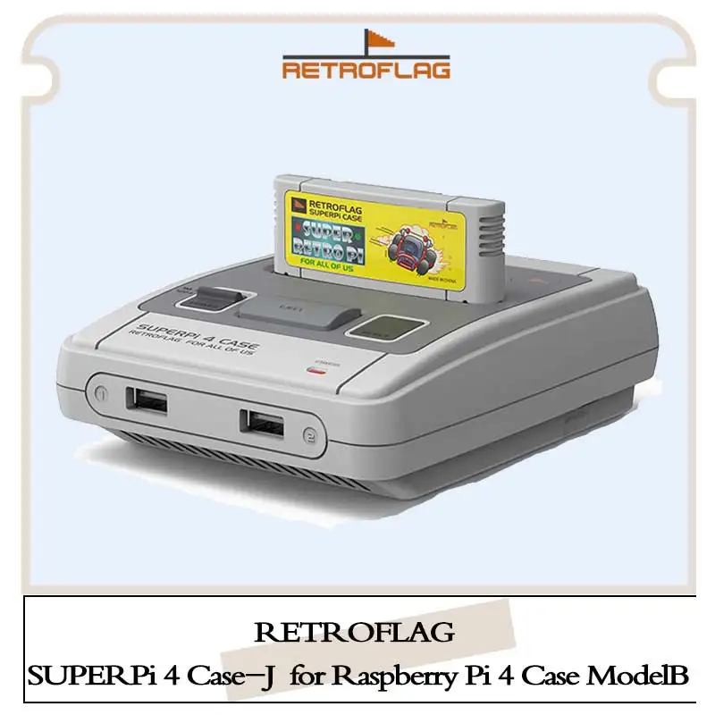 

RETROFLAG SUPERPi 4 Case-J with Cartridge Cooling Fan Heatsinks Game Accessories for Raspberry Pi 4 Case Raspberry Pi 4 ModelB