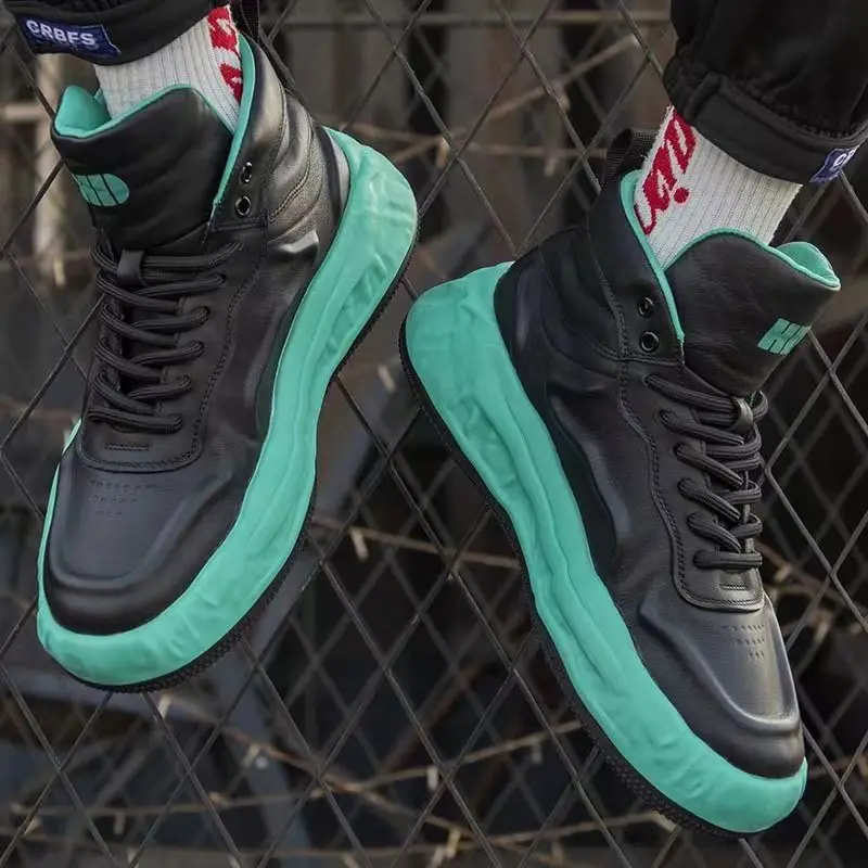 

Роскошные мужские спортивные туфли с высоким верхом, универсальные повседневные кроссовки на шнуровке, амортизирующие легкие кроссовки для бега