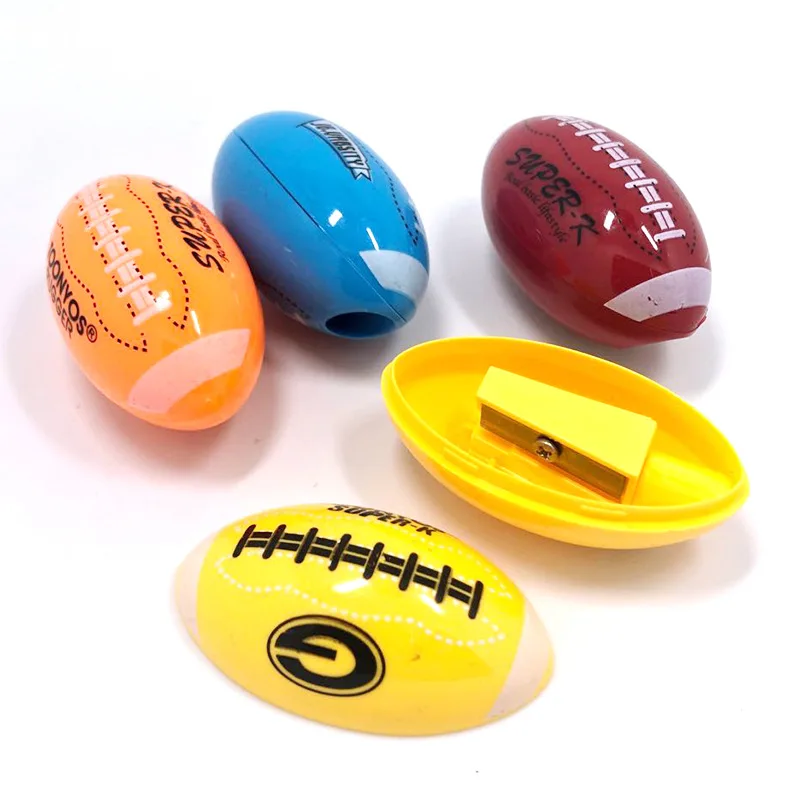 

Creative rugby pencil sharpener mini plastic single hole pencil sharpener student pencil sharpener