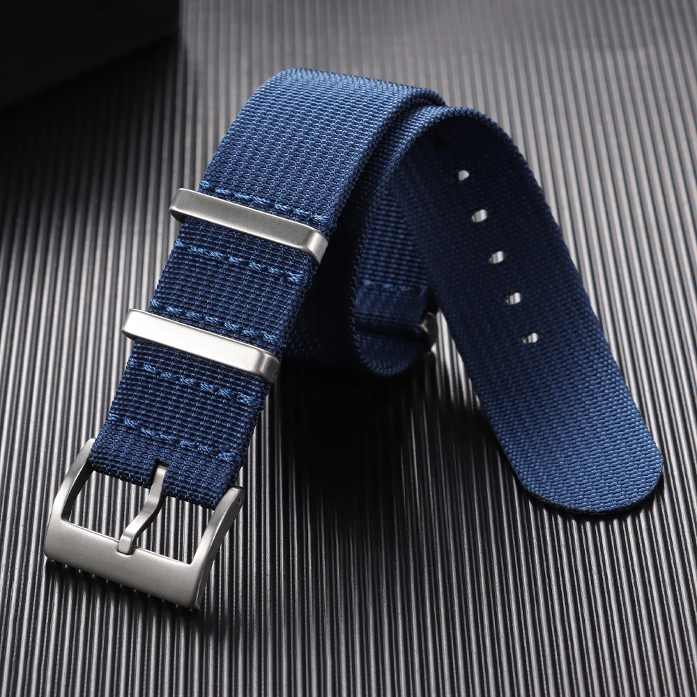 Premium Woven Nylon Sport Watchband - One Piece Weave Strap, High Quality Fabric
