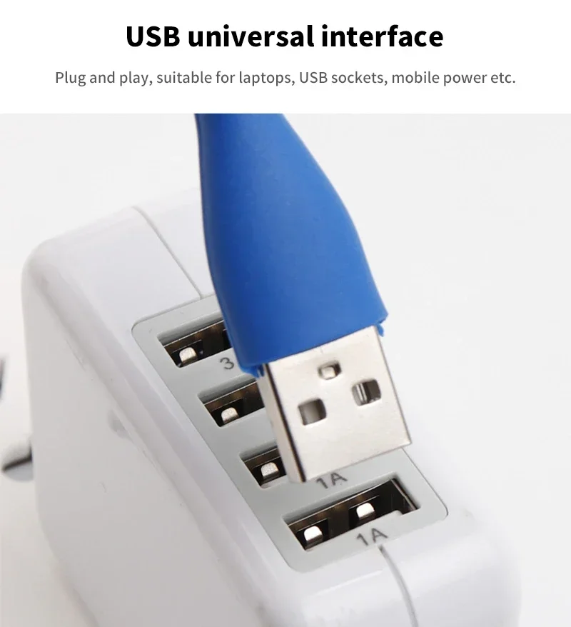 Multi-color mini led light USB portable book reading DC 5V foldable eye protection lamp for power bank computer night light