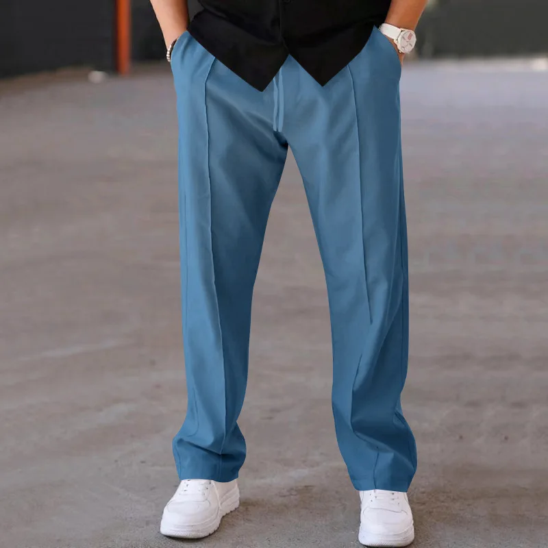 2025 Casual pants Men Straight Thin Pants Fashion Loose Trousers
