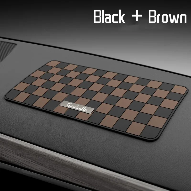 Car Non Slip Dashboard Mat For Alfa Romeo Giulietta Auto Phone Holder Plaid Accessories