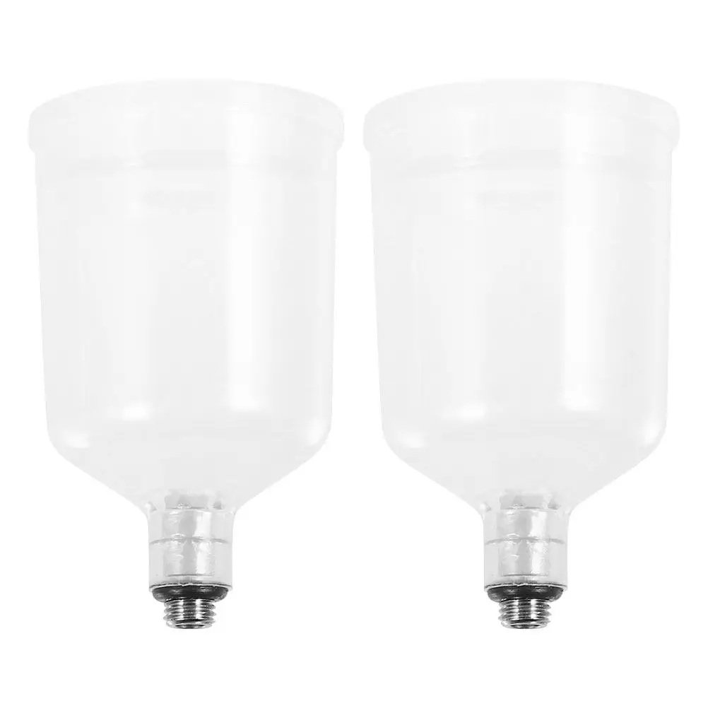 2Pcs 에어브러시 교체 컵 세트 균일한 커버리지를 위한 인체공학적 분리형 스프레이 페인트 용기 에어브러시