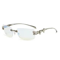 Lunettes de soleil unisexes sans cadre, à la mode, Style coréen Jennie Y2K Millennium Spicy Girl, lunettes de soleil d'été, sensation haut de gamme 5