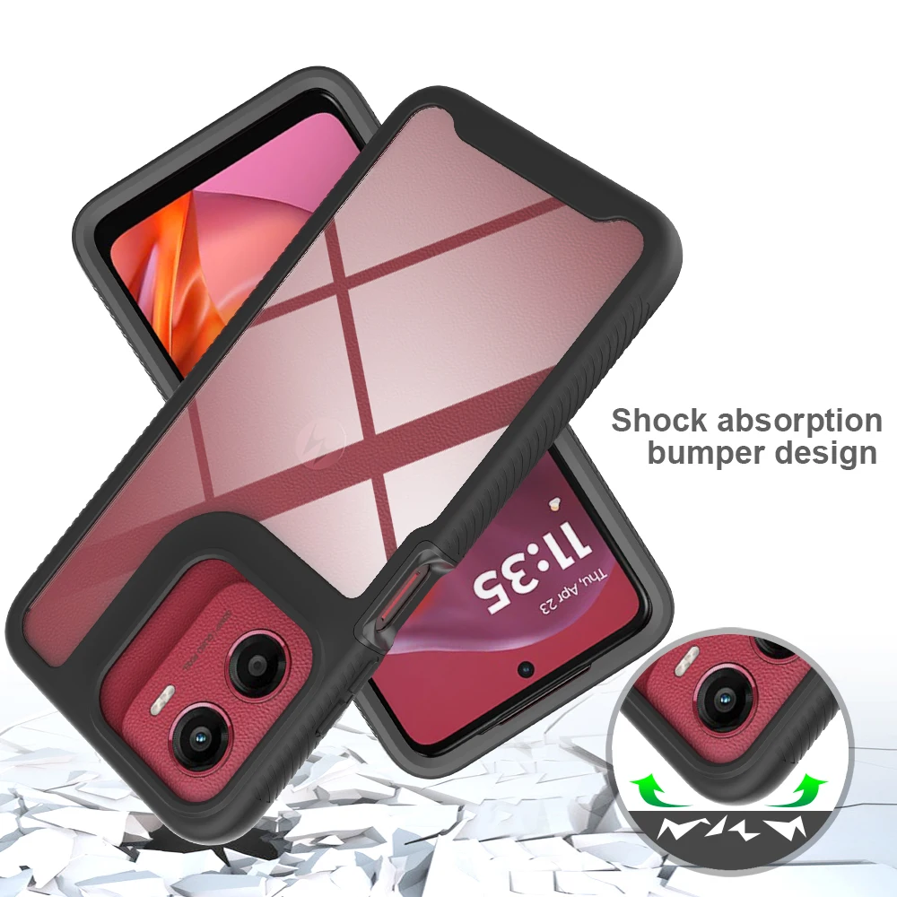 3-in-1 Clear Shockproof Armor Case with Heavy Duty Protection