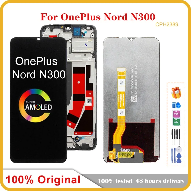 6.56 "Originale Per Oneplus Nord N300 5G Display Lcd Con Cornice Touch Screen Digitziter Assembly Per 1 + Nord N300 Sostituzione Lcd