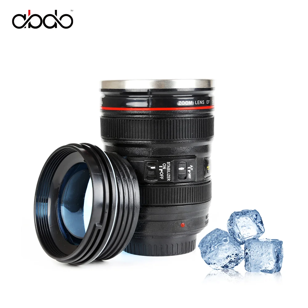 카메라 렌즈 커피 머그잔 절연 진공 텀블러, 스테인레스 스틸 보온병 컵, 커피 ..