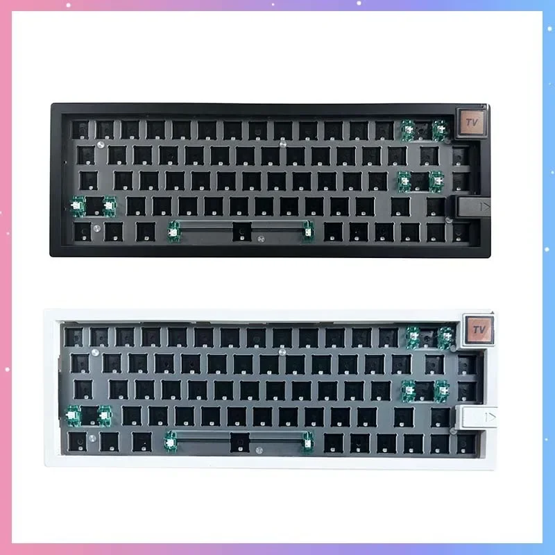 

GMK67-S механическая клавиатура в комплекте 3 режима 2,4G BT тип с прокладка структура пользовательский экран горячий разъем RGB подсветка поддерживает через подарок