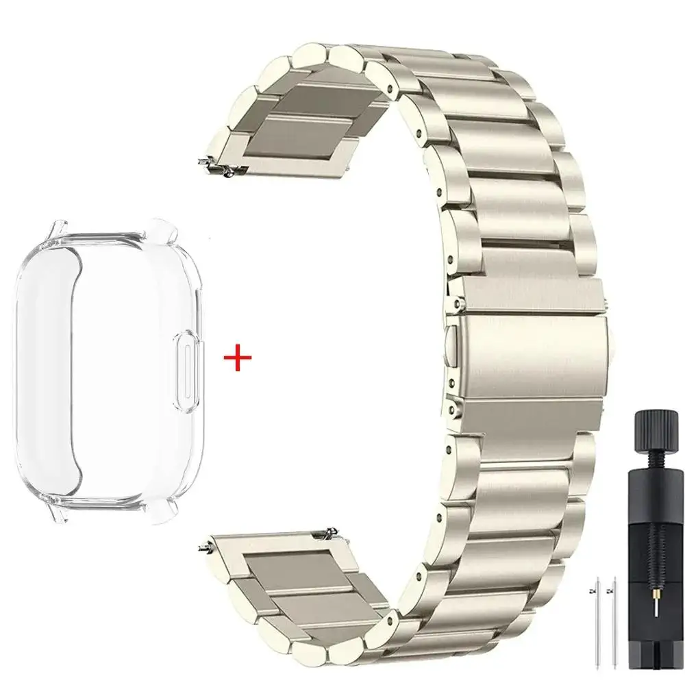 Luxury Metal Strap and TPU Soft Case