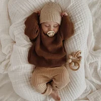 Kinder Baby Pullover gestrickt Herbst Winter – Bild 2