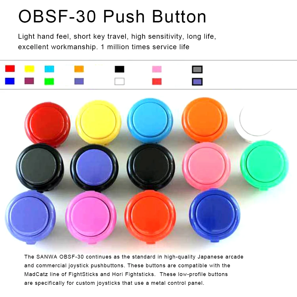 

Push Button Multi Colors Off Arcade Switch Sensitive Game Accessory