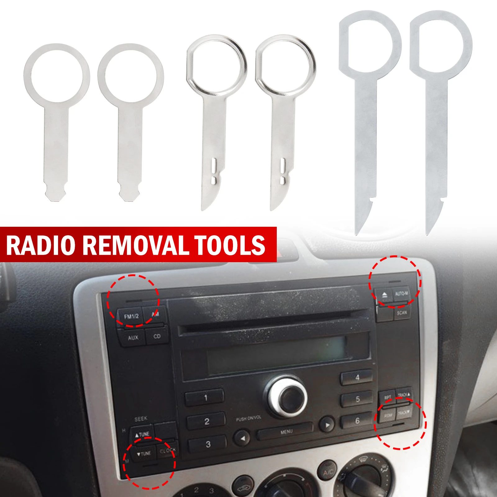Car Radio Removal Key Pin Styling Tool Stereo Head Unit Audio Auto