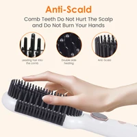 Hatteker peigne de coiffure multi-réglage température réglable volumateur lissage/brosse bouclée peigne à lisser les cheveux 6