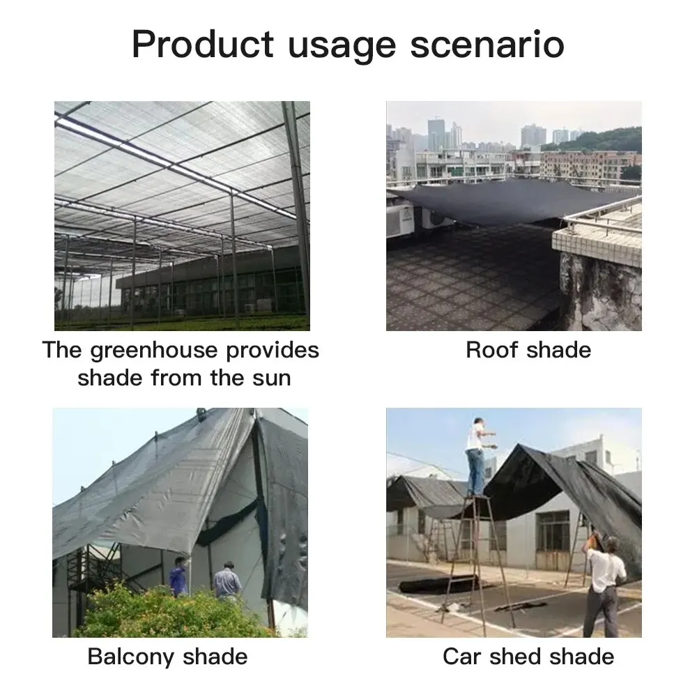Sunshade Net 1 Piece Black Thickened Shading Net Encrypted Sun Protection Agricultural Summer Outdoor Insulation Net