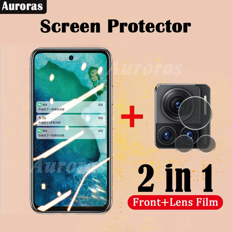 Auroras Per Motorola Edge 30 Ultra Screen Protection Film Vetro Temperato 2 In 1 Pellicola Protettiva Per Moto Edge X30 Pro Lens Film