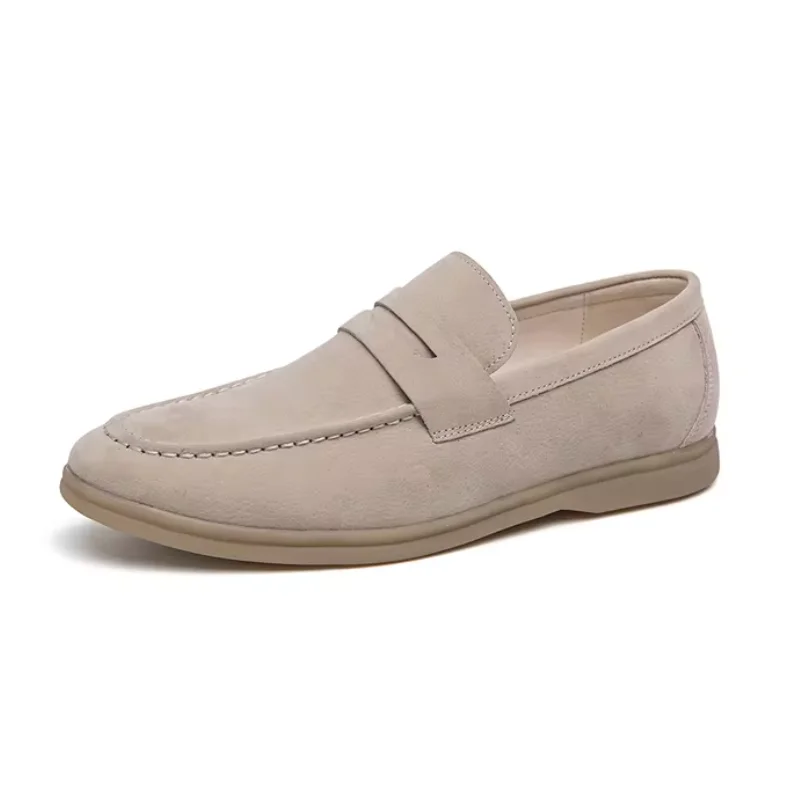 Classic Soft Suede Shoes Penny Men Loafers Slip On Leather Casual Men Shoes Comfort Driving Shoes Men Flats Walking Footwear 2