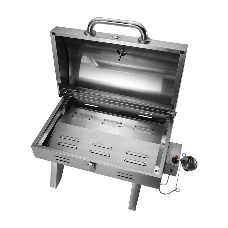 Gas Grill Outdoors BBQ Stove with Lid Backyard BBQ Party Grills LPG Heating Gas BBQ Grill SH-01-007 2