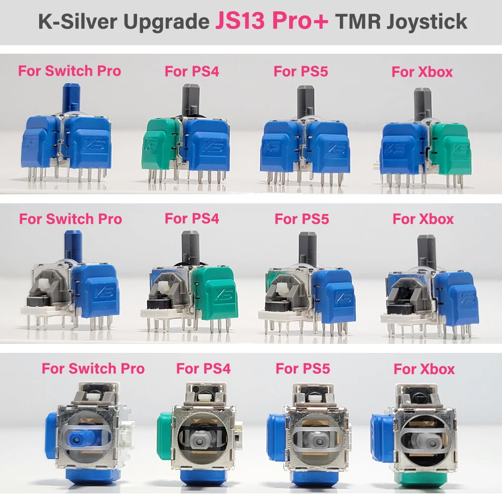 K-SILVER JS13 PRO+ TMR ジョイスティック for Switch Pro、PS5、PS4