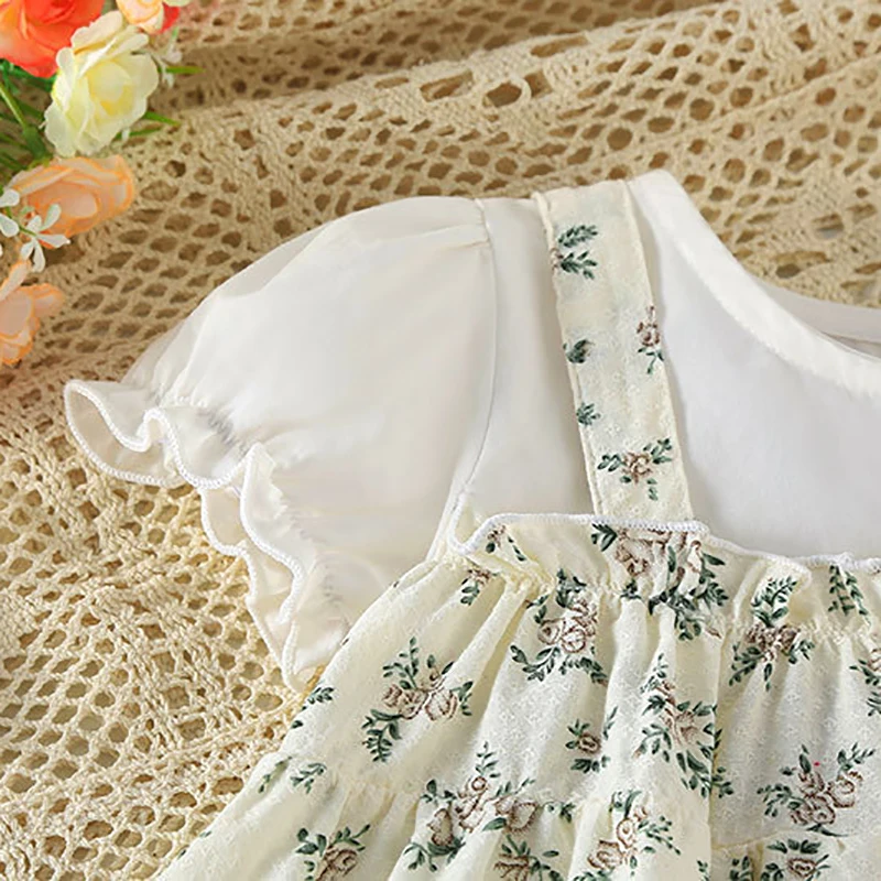 Floral Baby Jumpsuit Thin Style Toddler Girls Clothes