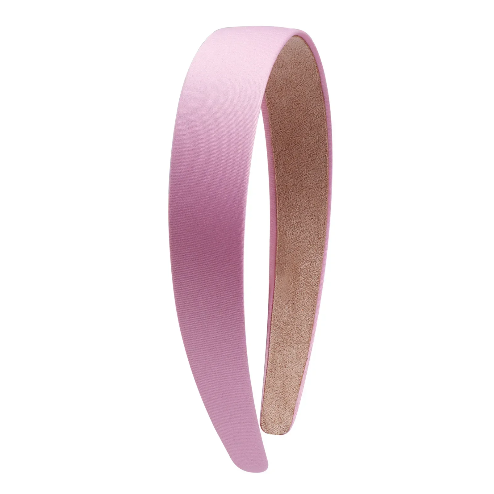 3cm Colorful Satin Wide Headband for Women - Vintage Solid Color Hair Accessory