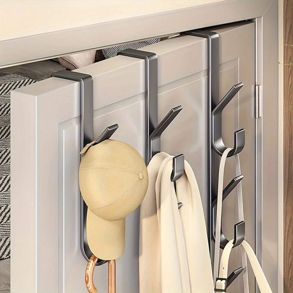 Door Hook door hook Easy Installation Door Hook Strong Metal Coat Rack Suitable for Clothes Hats and Bags Space Saving Design Suitable for Bedroo
