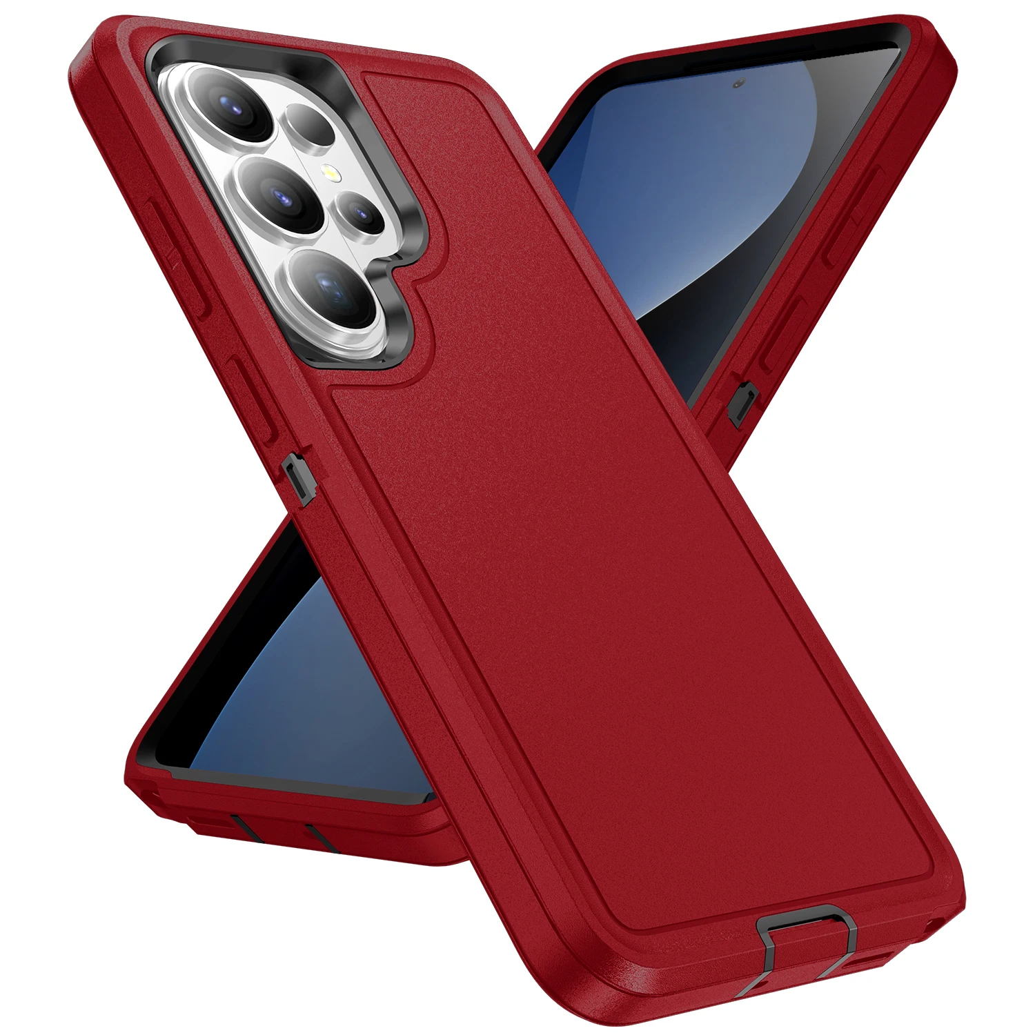 3-in-1 Hybrid Armor Shockproof Rugged Case - Heavy Duty Protection Cover