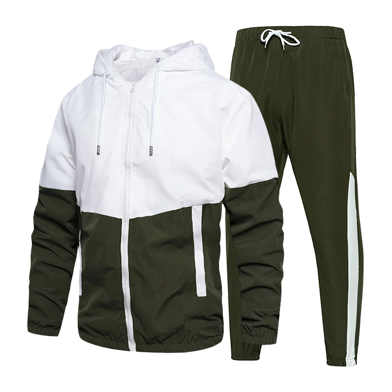 

Sets Spring 2 Sportswear Hooded Piece Casual Jackets+pants Sports Joggers 5XL Male Men Tracksuit Set Autumn Suit Sleeve New Long