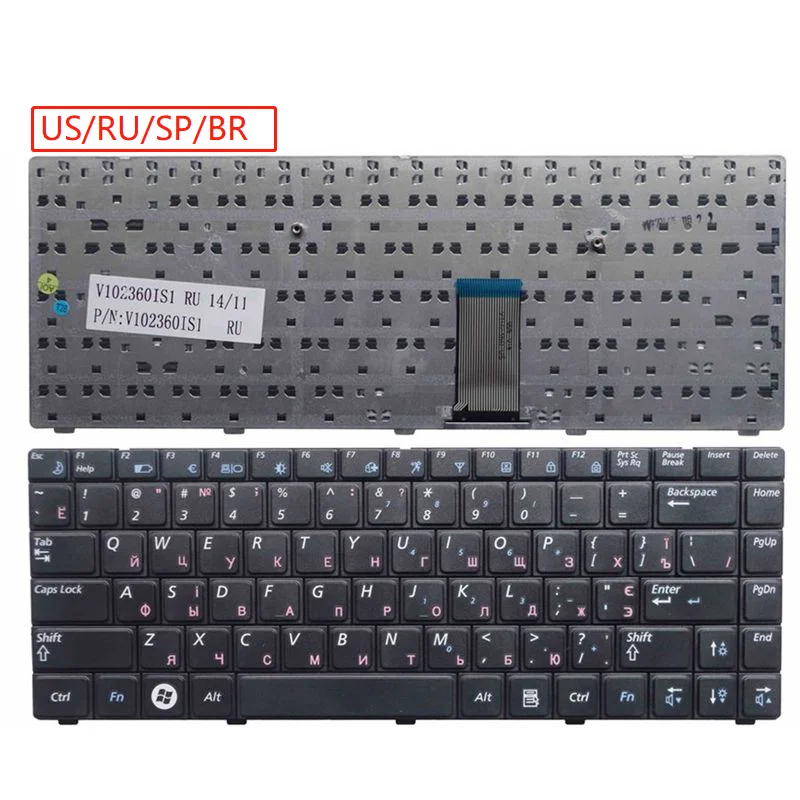 Новая русская/SP/US/BR Клавиатура для Samsung R467 R428 NP-R462 RV410 RV408 RV439 R470 R440 R429 R463 R468 R430 Русский Испанский бразильский