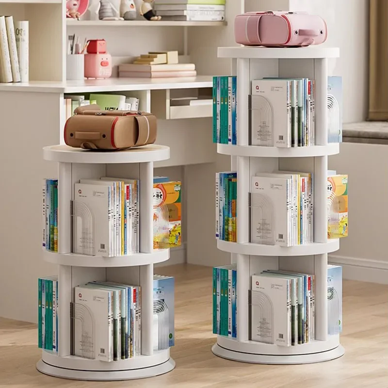 Living Room Luxury Rotating Bookcase Oriental Mini Rotating Bookcase Shelves Librero Organizador De Libros Home Decorations