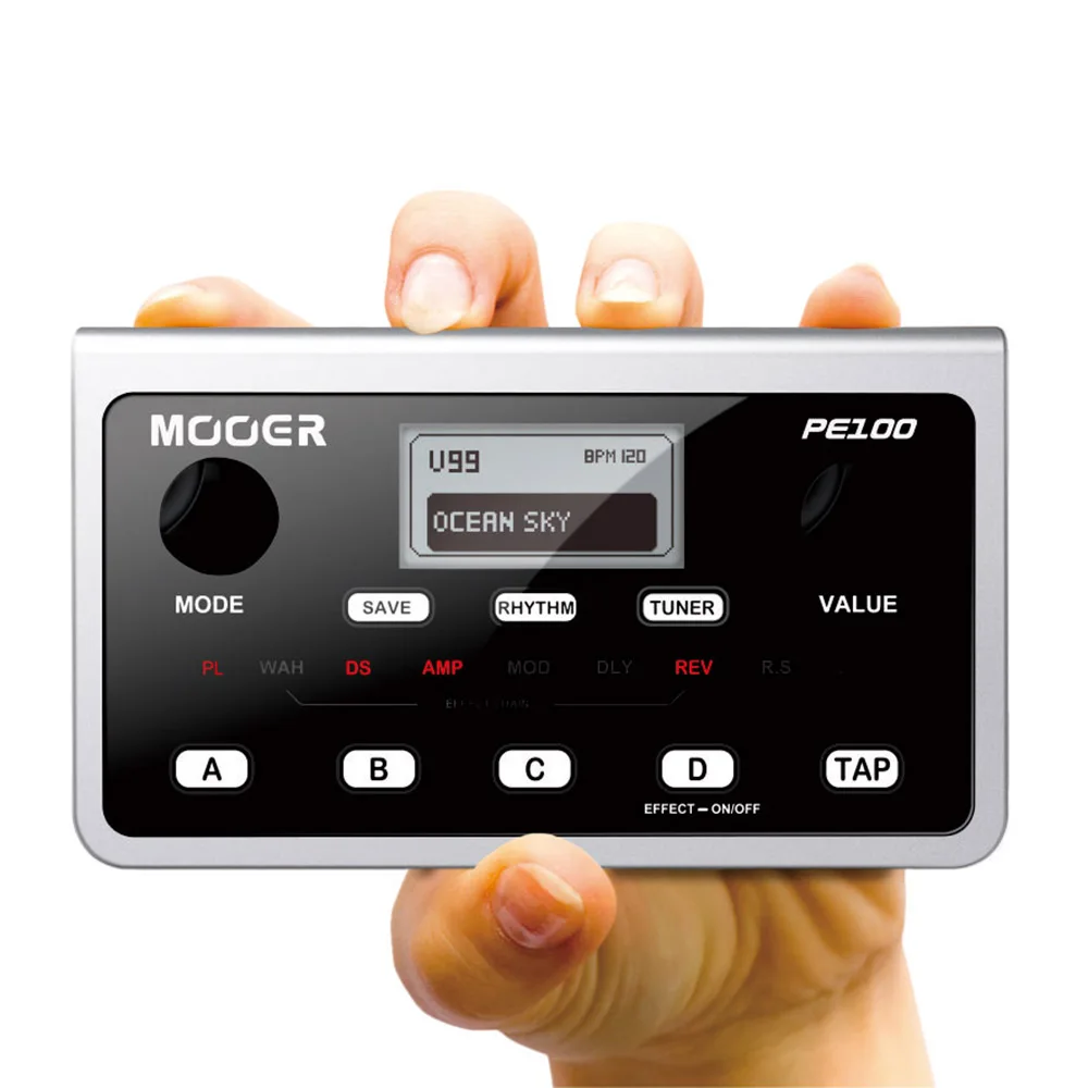 MOOERPE100GuitarPedalMultiEffectProcessorPortable40Drum