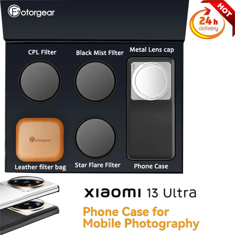 

Fotorgear For Xiaomi 13 Ultra Phone Case 67mm Phone Filter gift box upgraded Star Flare/Black Mist/CPL Filter w/ Bags