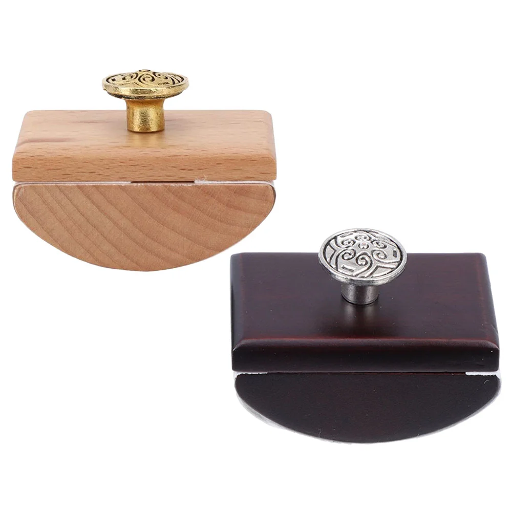 

2 Pcs Stamp Blotter Office Note Pads Writing Rocker Wooden Ink Quick Drying Tool for Fountain Pen