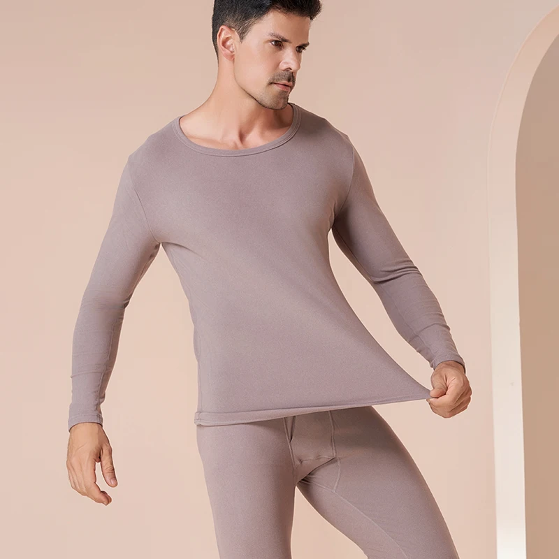 Men Thermal Underwear Sets Winter Thermos Underwear Long Johns Winter Male Double Layer Warmth Thick Thermal Clothing 2