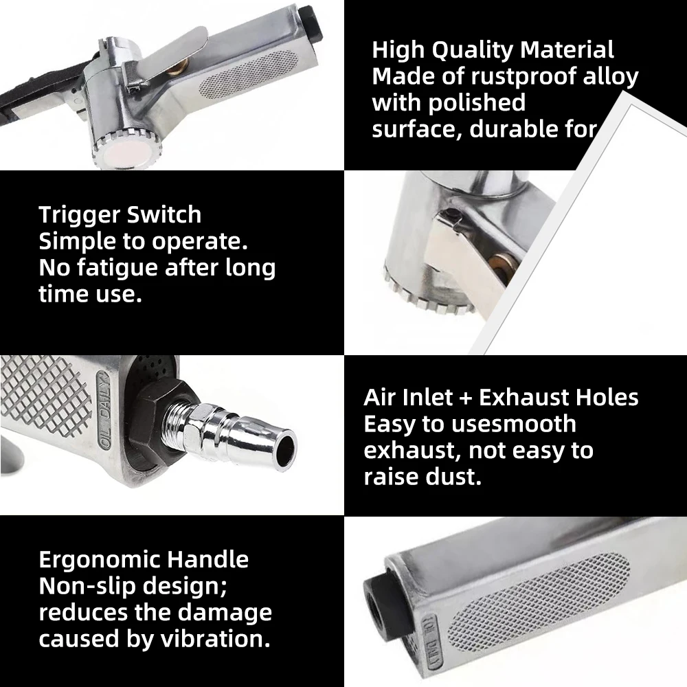 Mini Air Belt Sander Handheld Angle Grinder Industrial Tool For Air Compressor Sanding Pneumatic Tool Woodworking Metal WorKing 3