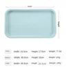 Nordic PP Pallet Plastic Tray Food Bread Pan Green Rectangular Storage Household Kitchen Supplies Hotel Service Tray Dessert 4