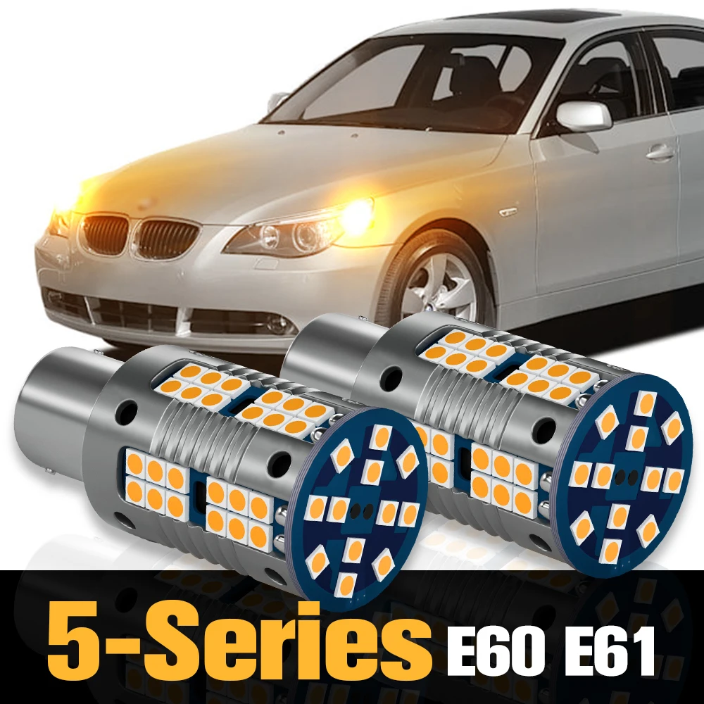 

2pcs Canbus LED Turn Signal Light Lamp Accessories For BMW 5-Series E60 E61 2002 2003 2004 2005 2006 2007 2008 2009 2010