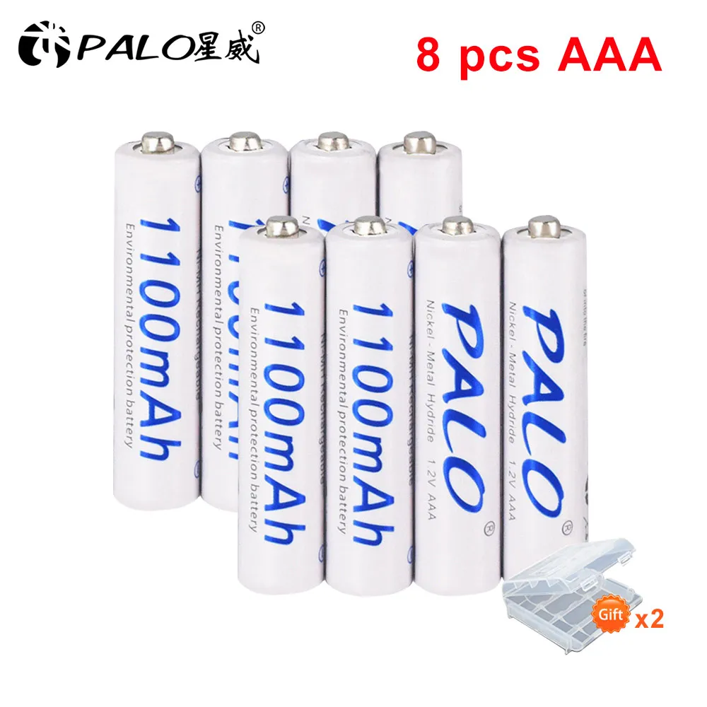 

PALO 1100mAh 1.2v AAA Rechargeable Battery AAA Nimh Pre-charge Battery for LED Light Toy Camera MP3 Mp4 Microphone Battery