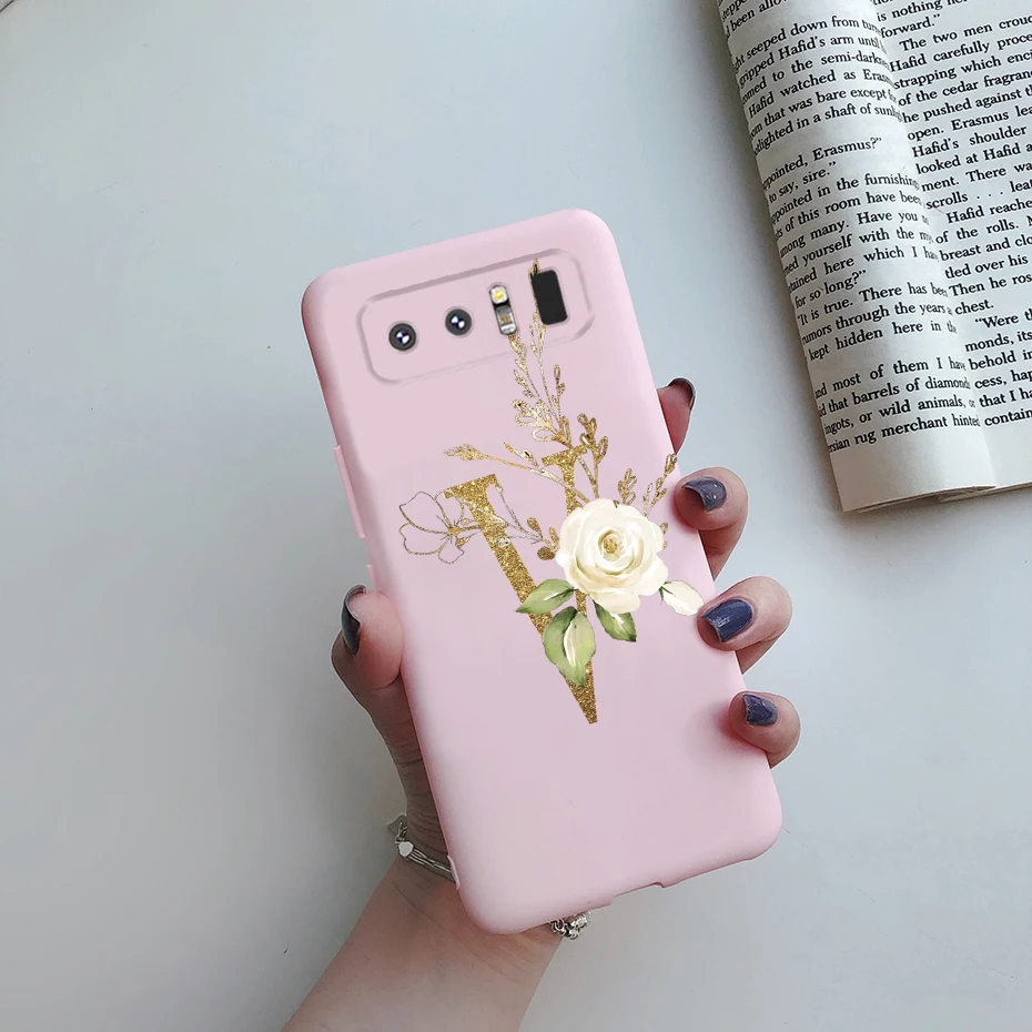 Chic Soft Silicone Phone Case with Cute Letters