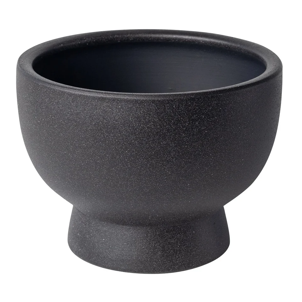 Weather Resistant Round Ceramic Planter with Drainage
